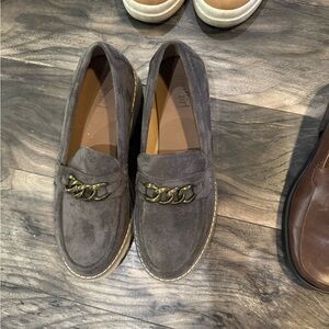 Corkys Gray Flats with Chain Detail